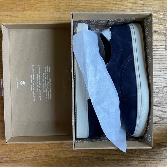 NEW Greats Brooklyn Court Derby Mens Navy Suede Sneaker Size 12 NWT - Picture 3 of 3